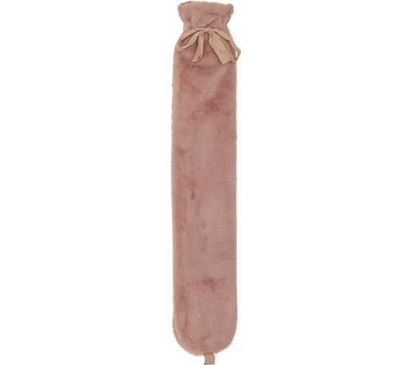 Aroma Home Faux Fur Long Hot Water Bottle Pink And Aroma Home Faux Fur Heated Boot Slippers