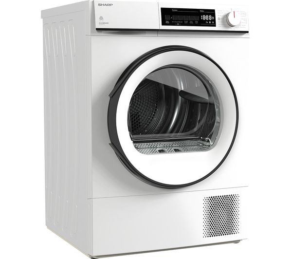 SHARP KD NHB8S6GW3 EN 8 Kg Heat Pump Tumble Dryer White 857140