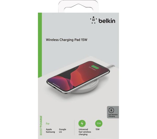 Buy BELKIN 15 W Qi Wireless Charging Pad With Power Supply White