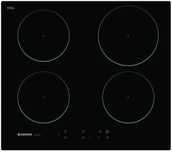 HOOVER HPI604BC Electric Induction Hob - Black, Black