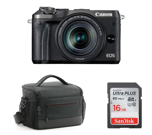 CANON CANON EOS M6 Mirrorless Camera with Accessory Bundle