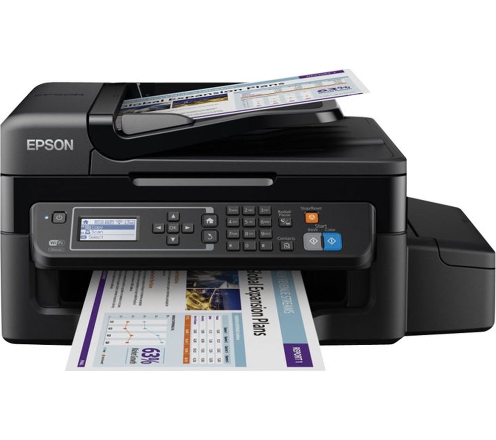 EPSON EcoTank ET-4500 All-in-One Wireless Inkjet Printer with Fax, Black