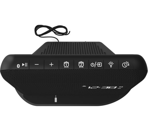 Buy KITSOUND XDock Qi FM Bluetooth Clock Radio Black Free Delivery