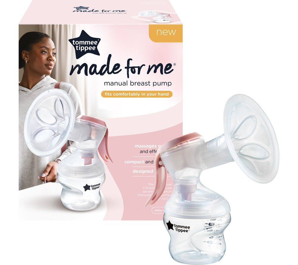 TOMMEE TIPPEE Made for Me Single Manual Breast Pump - White & Purple