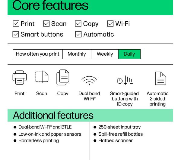 28B54ABHC HP Smart Tank 7005 AllinOne Wireless Inkjet Printer