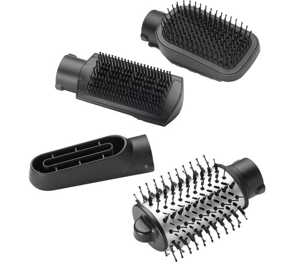 2774U BABYLISS 2774U HydroFusion AntiFrizz 4in1 Hair Dryer Brush Silver & Black Currys