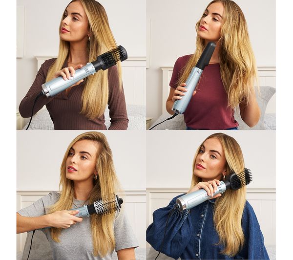 2774U BABYLISS 2774U HydroFusion AntiFrizz 4in1 Hair Dryer Brush Silver & Black Currys