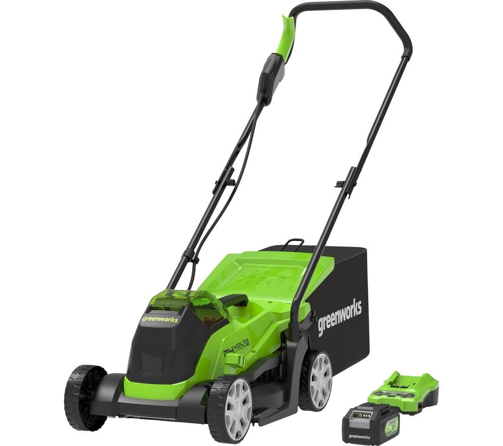 GWGD24LM33K4 Cordless Rotary Lawn Mower with 1 Battery - Black & Green