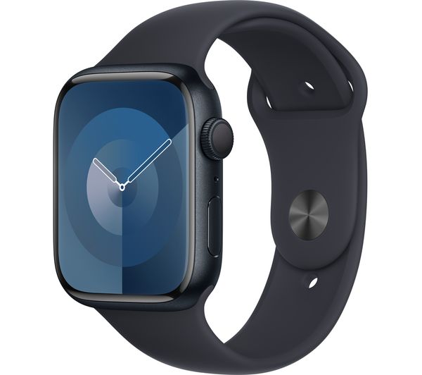 Image of APPLE Watch Series 9 - 45 mm Midnight Aluminium Case with Midnight Sport Band, S/M