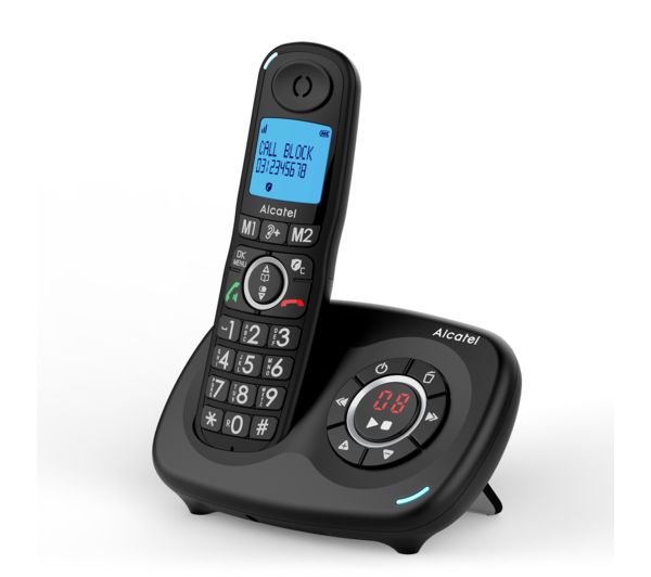 Alcatel Xl595 Voice Cordless Home Phone Single Headset Black