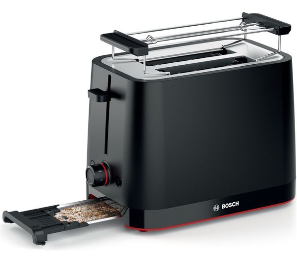 Bosch Mymoments Delight Tat3m123gb 2 Slice Toaster Black