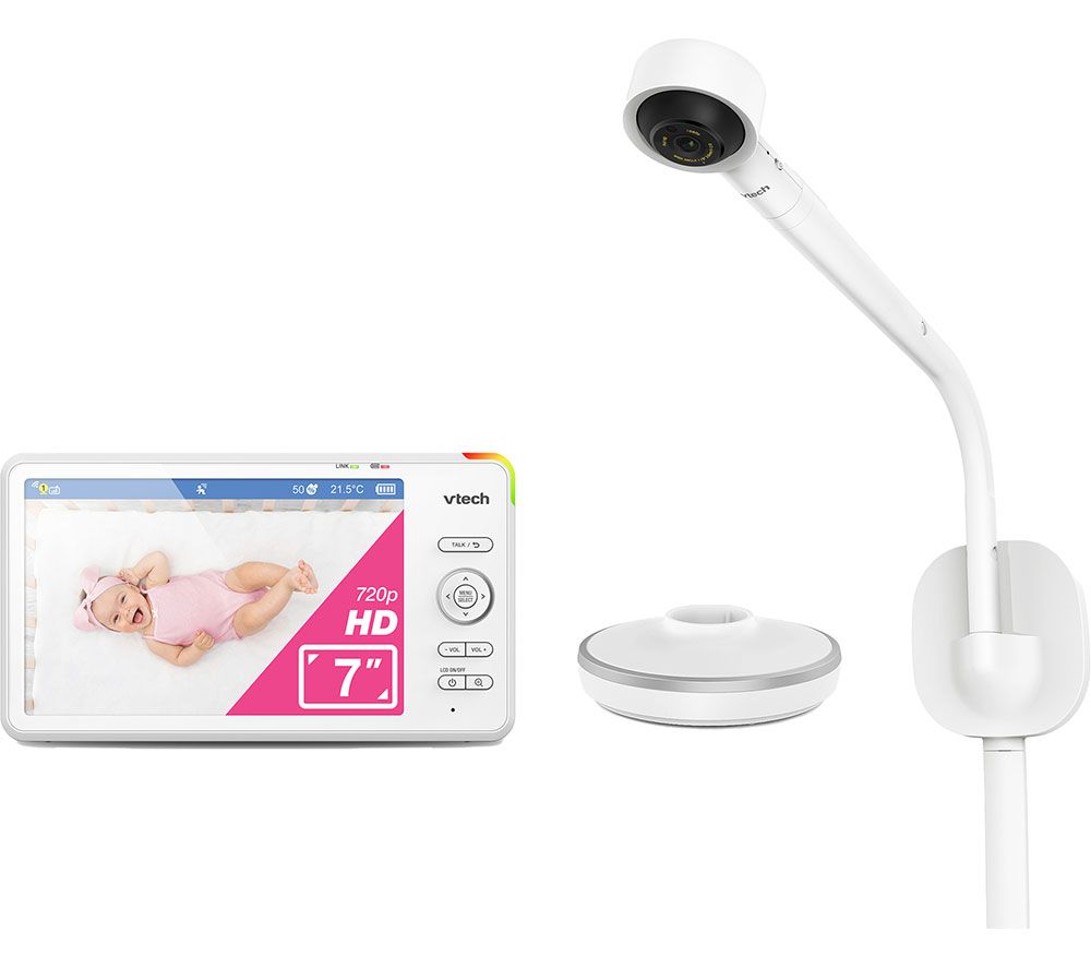 RM7787HD 7" Full HD Over-The-Cot WiFi Baby Monitor - White