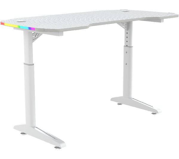 Piranha Base 120 Rgb Gaming Desk White