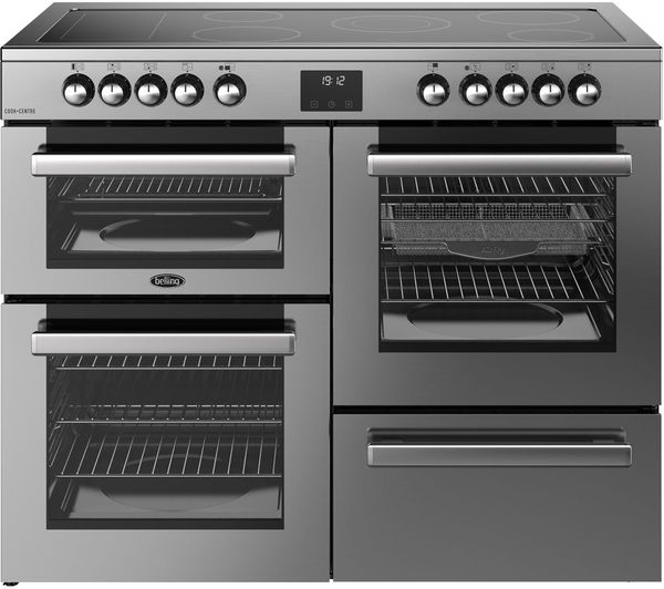 Belling Cookcentre 110e Electric Ceramic Range Cooker Stainless Steel Chrome