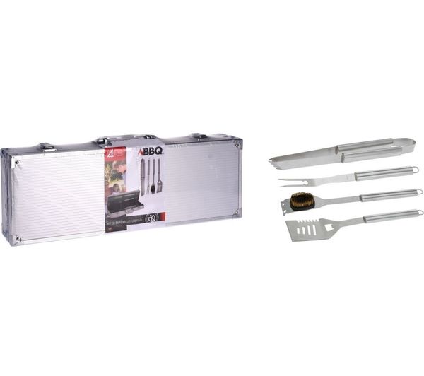 Bbq Equipment 4 Piece Bbq Tool Set Stainless Steel