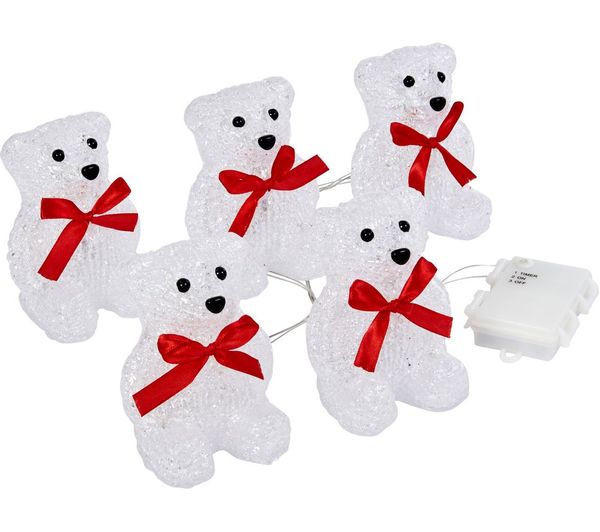 Smart Garden Inlit Ice Polar Bear Lights Set Of 5