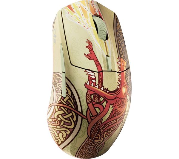 An image of STEELSERIES CS2 Dragon Lore Edition Wireless Optical Gaming Mouse - Gold & Red