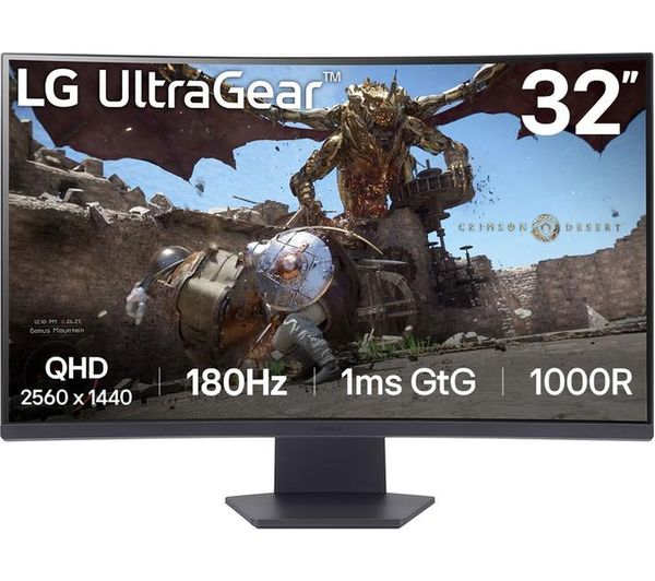 Lg Ultragear 32gs60qc Baekq Quad Hd 32 Curved Va Lcd Gaming Monitor Black