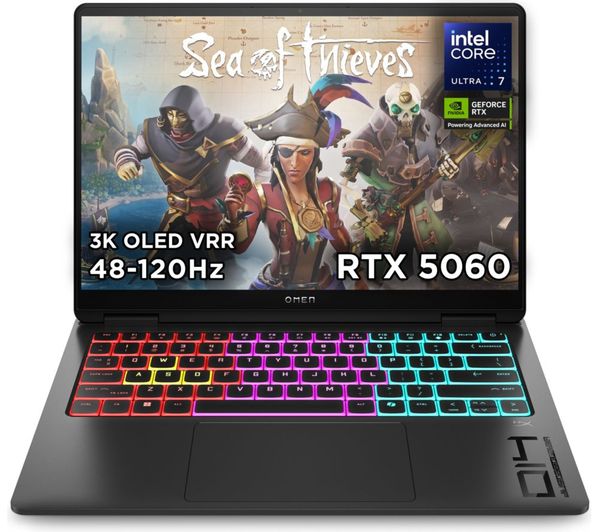 HP OMEN Transcend 14-fb1505na 14" Gaming Laptop - Intel® Core™ Ultra 7, RTX 5060, 1 TB SSD