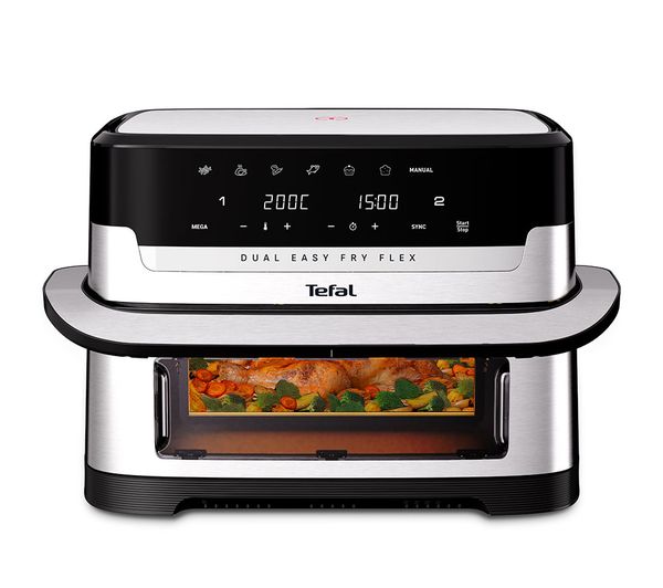 Tefal Easy Fry Dual Flex Ey922dg1 Air Fryer Stainless Steel Black