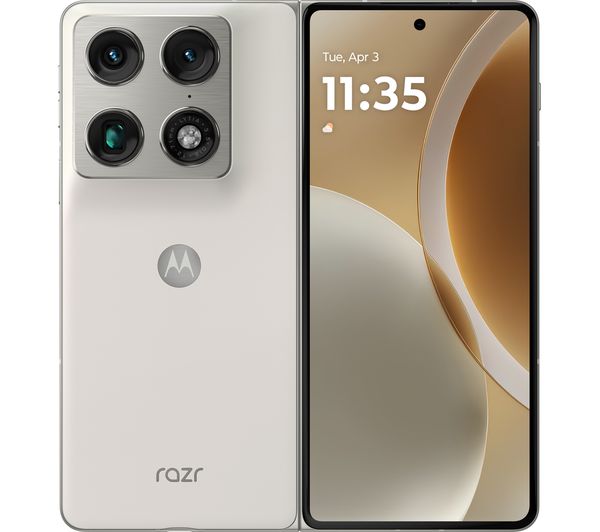 An image of MOTOROLA RAZR Fold - 512 GB, Whitened Lily