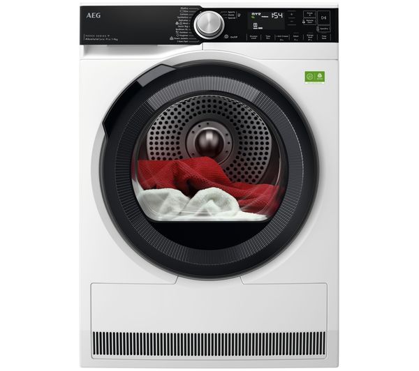 An image of AEG 9000 AbsoluteCare Pro TR959V6BC WiFi-enabled 9 kg Heat Pump Tumble Dryer - White