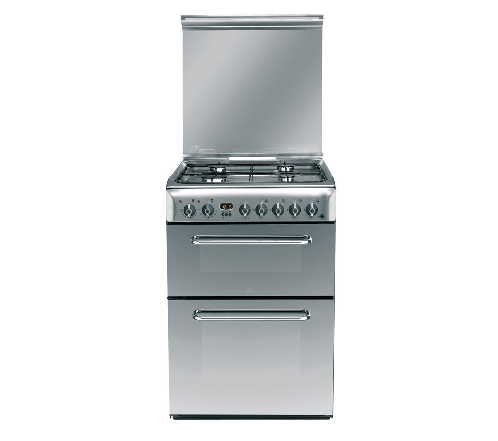INDESIT KDP60SE Dual Fuel Cooker - Stainless Steel, Stainless Steel