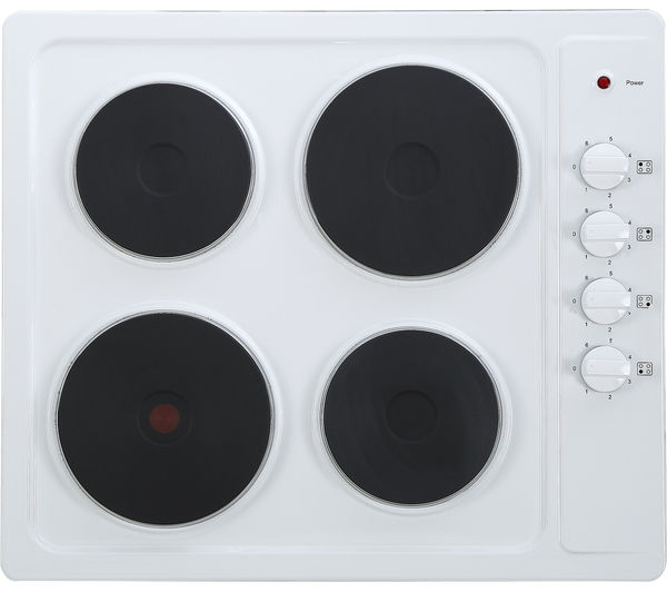 ESSENTIALS CSPHOBW15 Electric Solid Plate Hob - White, White