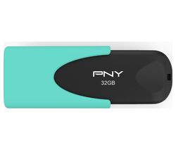 PNY Attache 4 USB 2.0 Memory Stick - 32 GB, Pastel Aqua