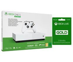 MICROSOFT Xbox One S All-Digital Edition with Minecraft, Forza Horizon 3, Sea of Thieves & 3 Months Xbox LIVE Gold Subscription