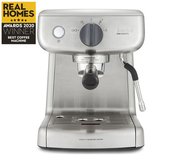 BREVILLE VCF125 Mini Barista Coffee Machine - Stainless Steel Fast