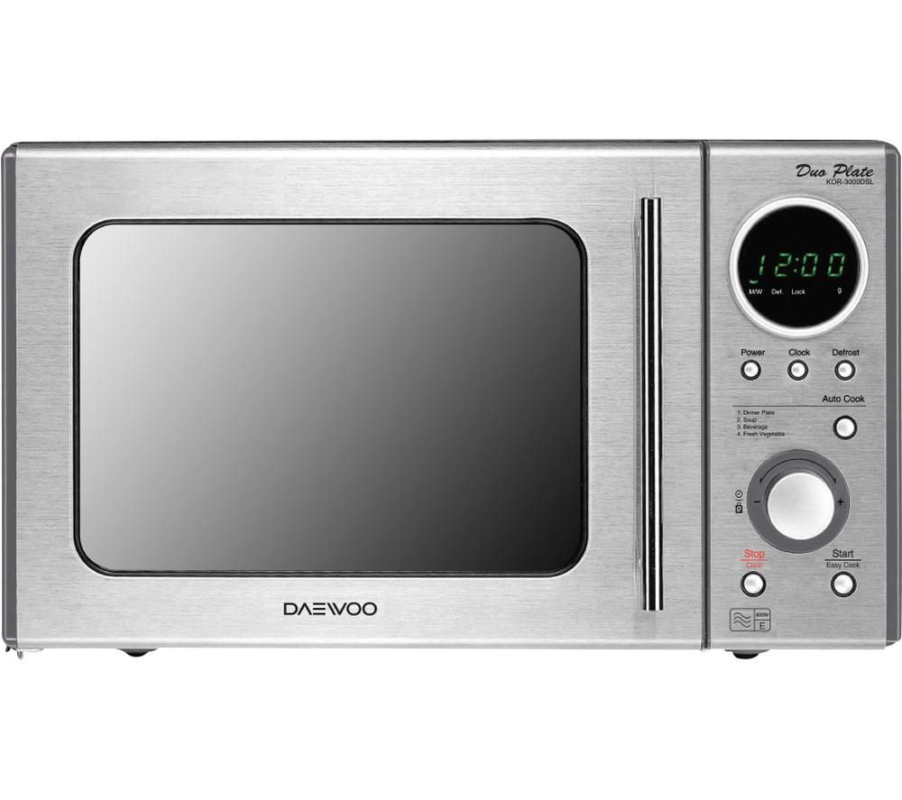 DAEWOO KOR3000DSL Solo Microwave - Stainless Steel, Stainless Steel