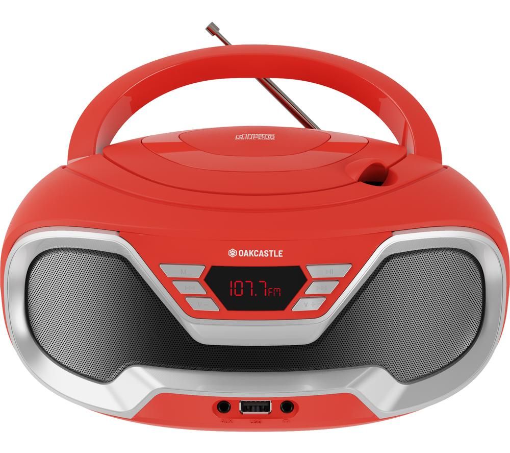 OAKCASTLE CD200 FM Bluetooth Boombox - Red, Red OAKCASTLE CD200 FM Bluetooth Boombox - Red, Red