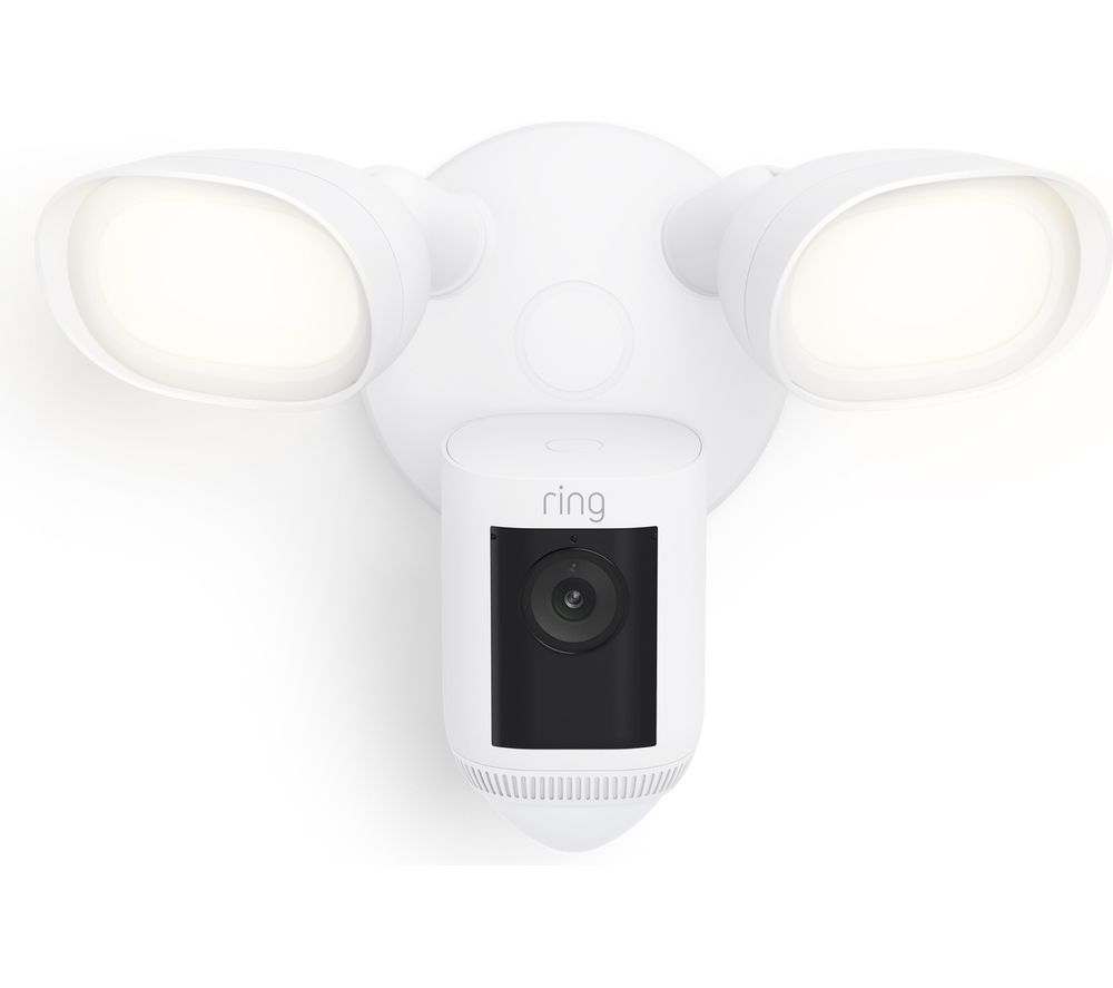 RING Floodlight Wired Pro Full HD 1080p WiFi Security Camera - White