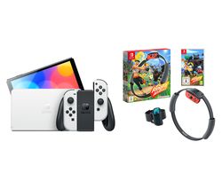 Switch OLED White & Ring Fit Adventure Bundle