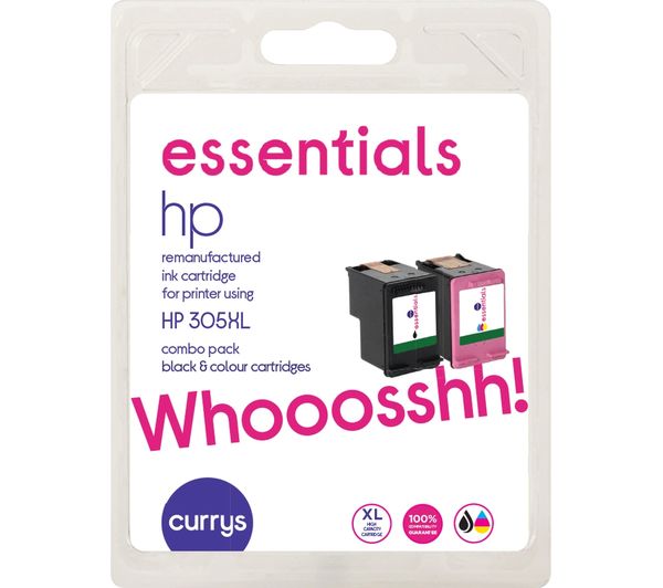 Image of ESSENTIALS HP 305 XL Black & Tri-colour Ink Cartridges - Twin Pack