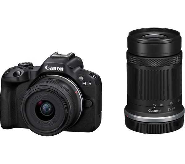 Image of CANON EOS R50 Mirrorless Camera with RF-S 18-45 mm f/4.5-6.3 IS STM & 55-210 mm f/5-7.1 IS STM Lens