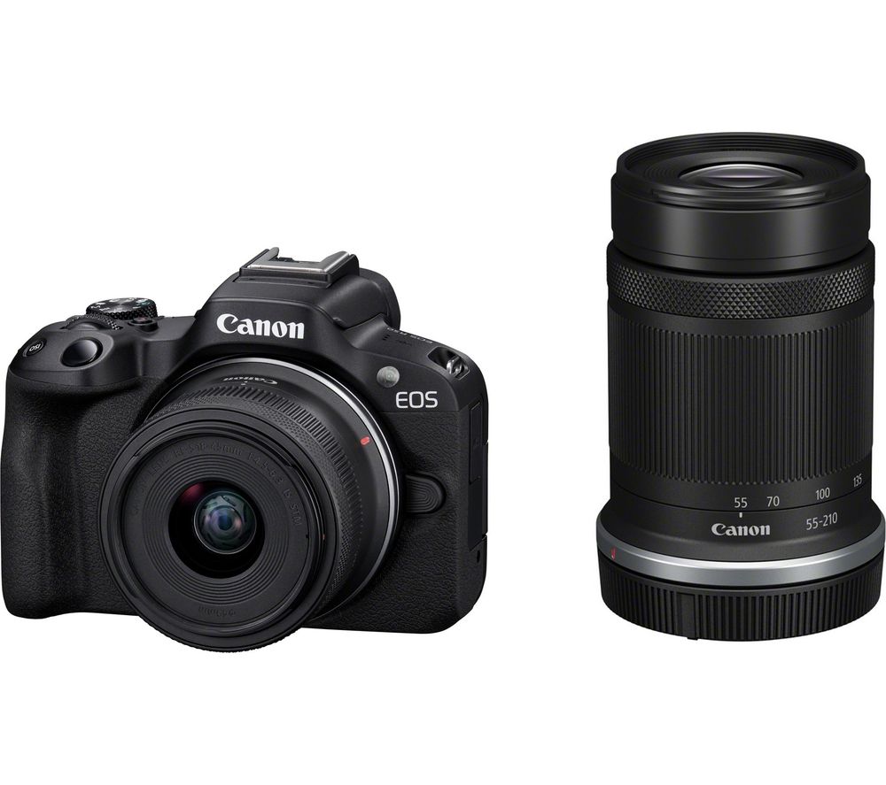 EOS R50 Mirrorless Camera with RF-S 18-45 mm f/4.5-6.3 IS STM & 55-210 mm f/5-7.1 IS STM Lens