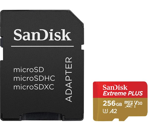 Image of SANDISK Extreme Plus Class 10 microSDXC Memory Card - 256 GB