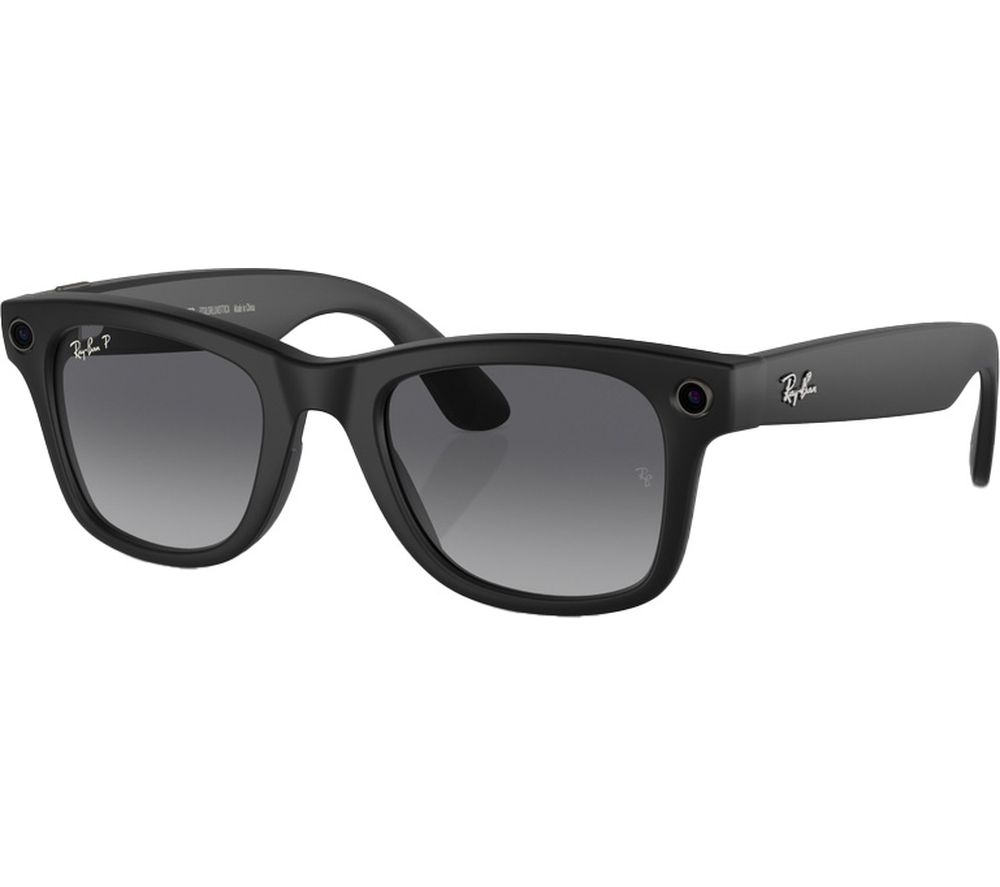 Meta Wayfarer Glasses - Matte Black, Polarized Gradient Graphite