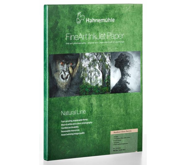 Hahnemuehle Fineart Natural Line Bamboo Baryta A4 Gloss Photo Paper 25 Sheets