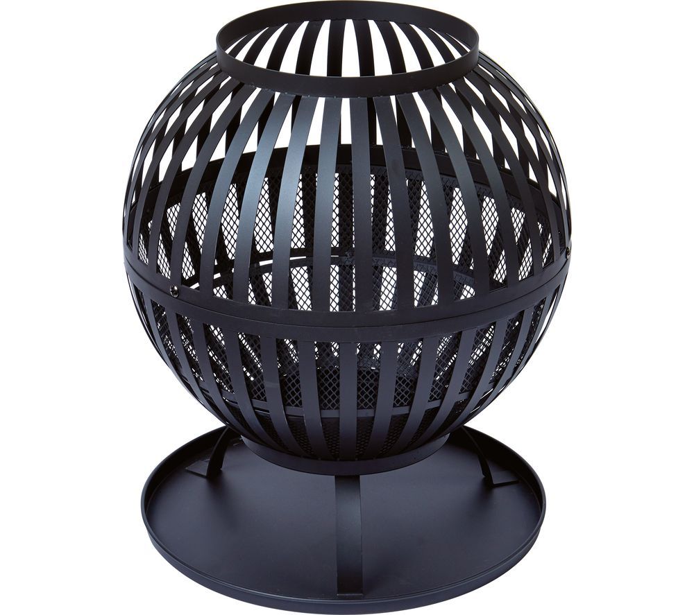 OH218014 Ball Metal Fire Pit - Black