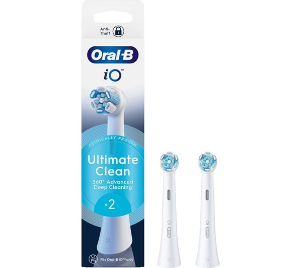 Oral B Io Ultimate Clean Replacement Toothbrush Head Pack Of 2 White