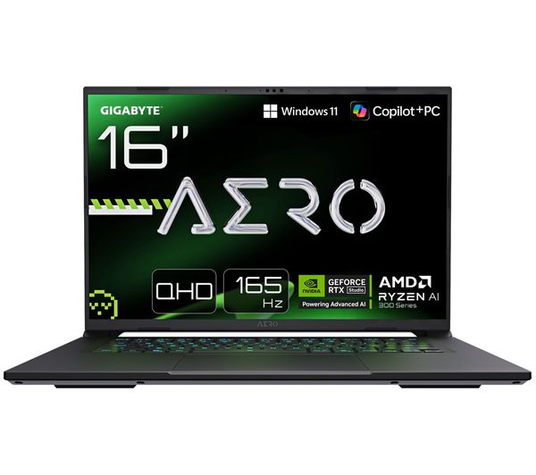 An image of GIGABYTE AERO X16 16" Gaming Laptop - AMD Ryzen AI 7, RTX 5060, 1 TB SSD