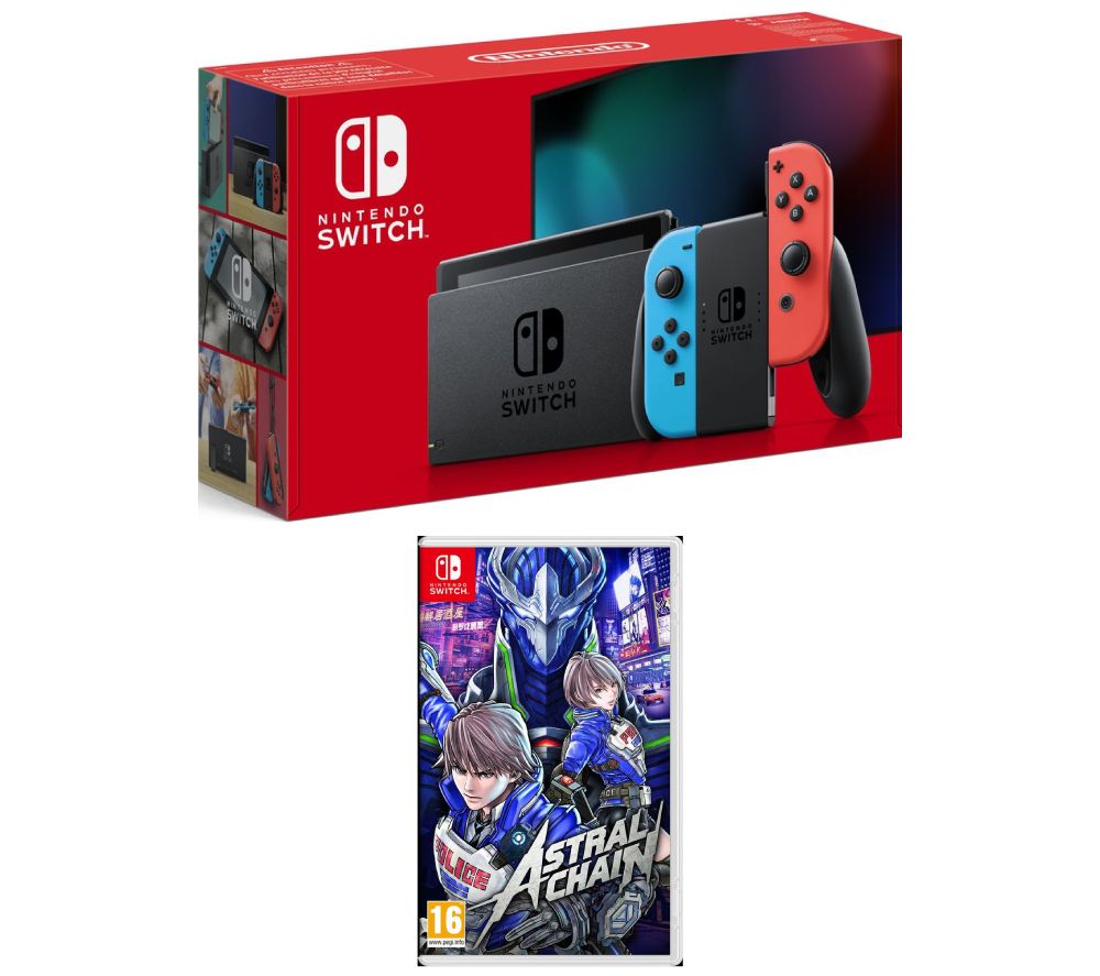 NINTENDO Switch Neon & Astral Chain Bundle, Neon