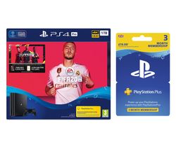 SONY Playstation 4 Pro, FIFA 20 & Playstation Plus Bundle - 1 TB