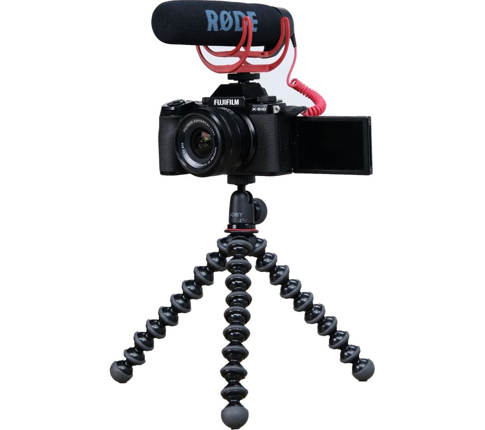 FUJIFILM X-S10 Mirrorless Camera Vlogger Kit with FUJINON XC 15-45 mm f/3.5-5.6 OIS PZ Lens - Black