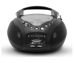 CD9959BK Portable FM/AM Boombox - Black