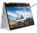 £499, ACER Spin 1 14inch 2 in 1 Laptop - Intel® Pentium® Silver, 256 GB SSD, Silver, Free Upgrade to Windows 11, Intel® Pentium® Silver N6000 processor, RAM: 8 GB / Storage: 256 GB SSD, Full HD touchscreen, Battery life: Up to 10 hours, n/a