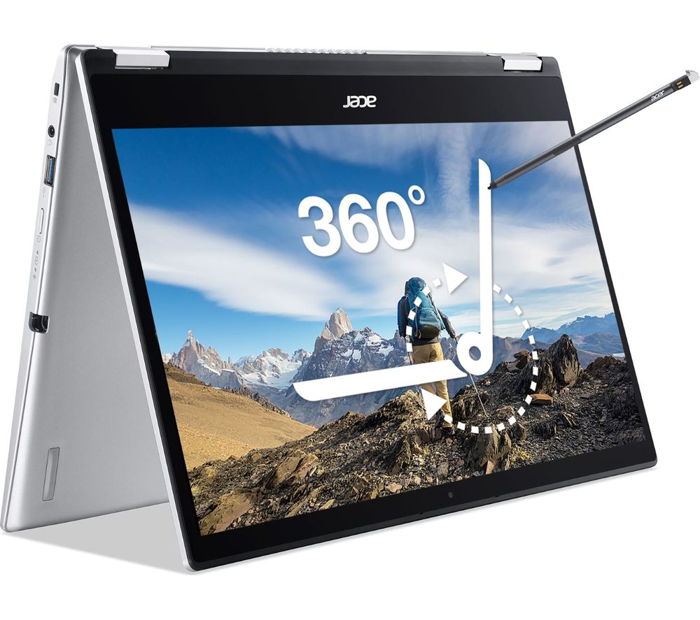 ACER Spin 1 14" 2 in 1 Laptop - Intel® Pentium® Silver, 256 GB SSD, Silver